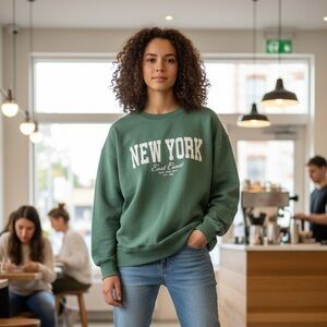 Old Navy Green Tunic Sweatshirt